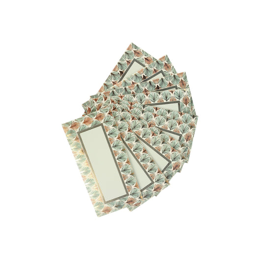 Leaf Print Envelope Set of 10
