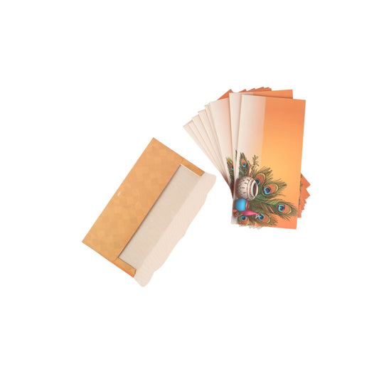 Peacock Feathers Envelope Set of 10