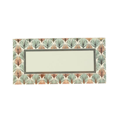 Set of 10 abstract leaf design envelopes by Dabbiyan, featuring modern leaf patterns on paper for elegant correspondence.