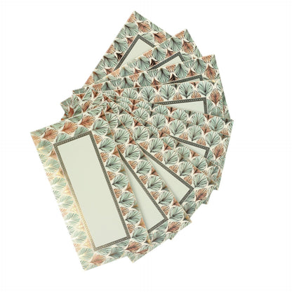 Set of 10 abstract leaf design envelopes by Dabbiyan, featuring stylish, nature-inspired patterns for elegant correspondence.