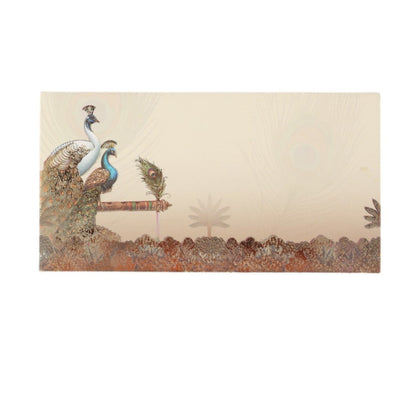 Peacocks along with a feather Envelope Set of 10
